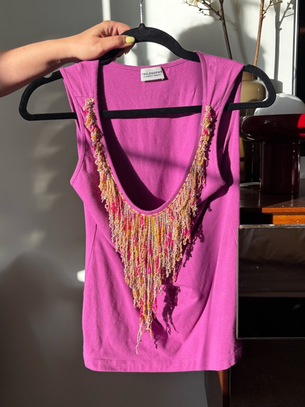 Philosophy di Alberta beaded fringe top